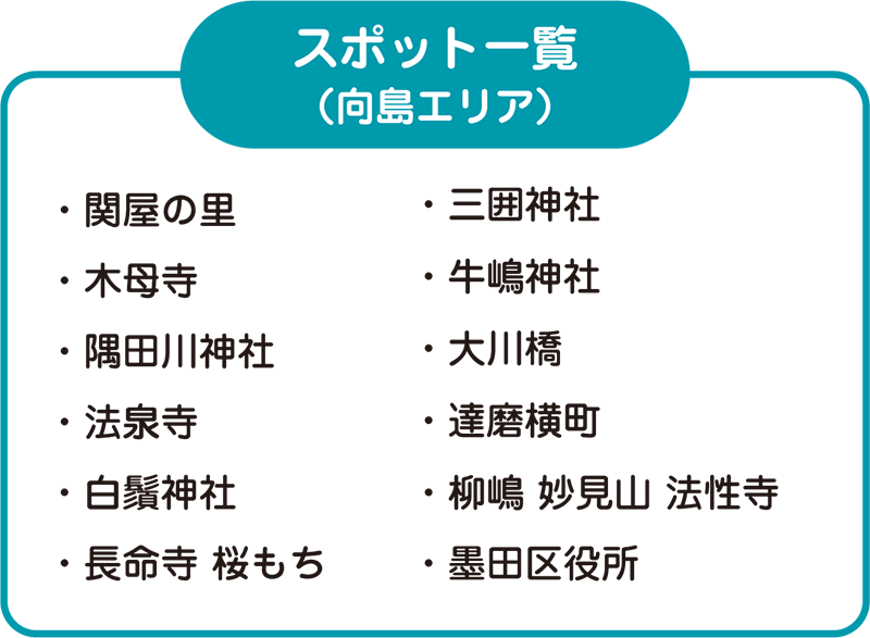 スポット一覧（向島）